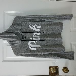 Pink Victoria's Secret Cozy Lace Up Sweatshirt Sz. L